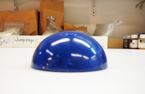 Photo of a very large Lapis cabochon