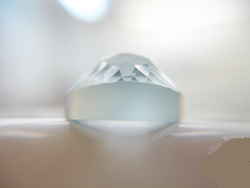 Photo of a partially cut Aquamarine