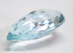 Photo showing Aquamarine drops with grooves I carved.