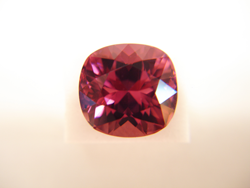 Photo showing the finished gem after re-faceting. It is more brilliant now and has better color.