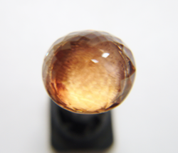Bottom of the brown Tourmaline before re-faceting it.