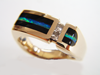 Picture of ring inlaid with 2 different mateirials.