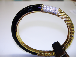 The bracelet with a new curved black Onyx.