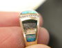 An inlay ring before it was repaired.