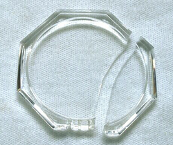 Photo of octagonal Quartz watch case which is broken