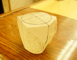 I have now sawn off pieces from the sides to make it smaller.