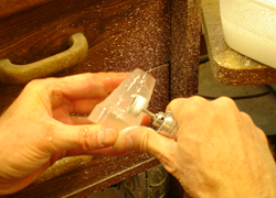 I am now hand carving it with a hand tool using a diamond burr.