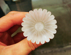 Here I am adding more detail yet and also sanding and pre-polishig the petals.