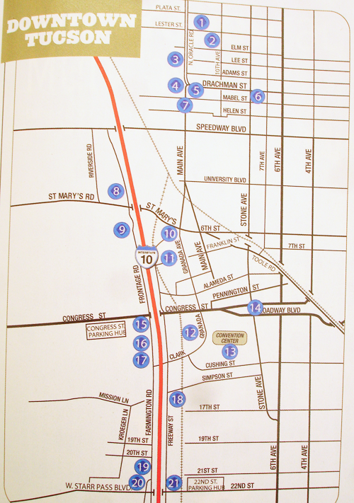map of Tucson