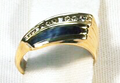 Ring inlaid with Meteorite.