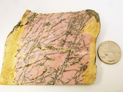 Rhodonite rough slab
