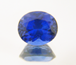 Photo of an oval blue Tanzanite.