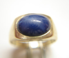 Ring with a blue stone which needs to be re-polished.